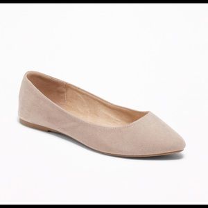 NWT Old Navy Faux-Suede Pointy Ballet Flats